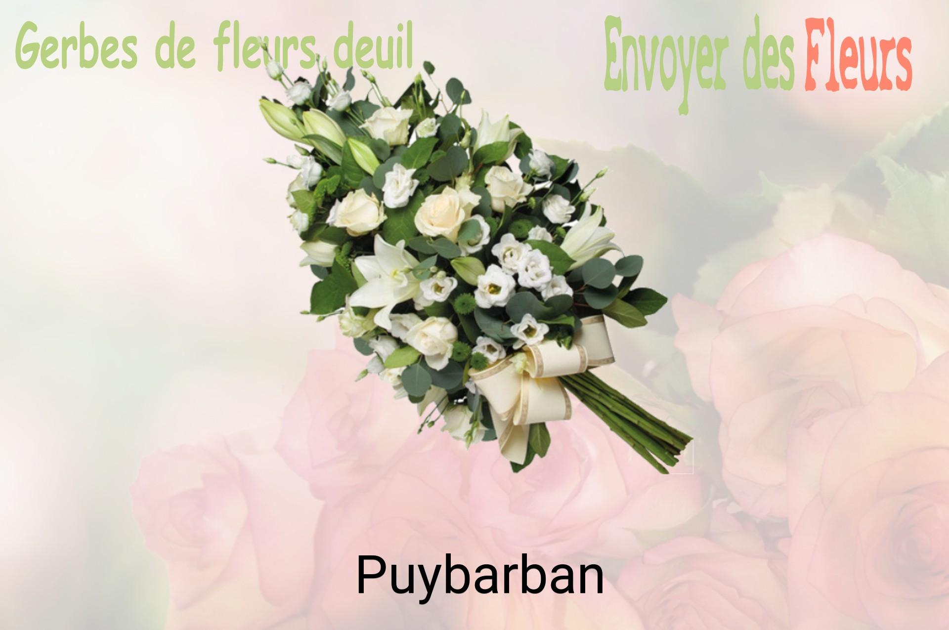 Gerbe de fleurs de deuil livrée à Puybarban